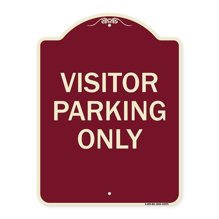 SIGNMISSION Parking Reserved Visitor Parking Heavy-Gauge Aluminum Architectural Sign, 24" x 18", BU-1824-23376 A-DES-BU-1824-23376